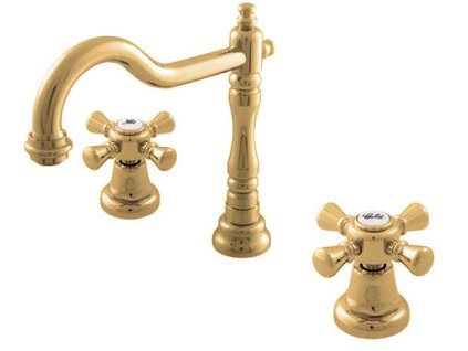 MORAVA RETRO - Umyvadlová baterie s výpustí, Zlatá lesklá MK332.0Z, RAV Slezák