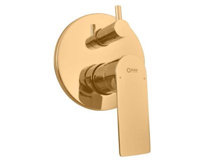 NIL - Vanová/Sprchová baterie podomítková 2-cestná s tělesem, Zlatá - kartáčovaná NL185ZK, RAV Slezák