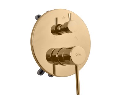 SEINA - Vanová/Sprchová baterie podomítková 3-cestná s tělesem a s boxem, Zlatá - lesklá SE987BOXZ, RAV Slezák