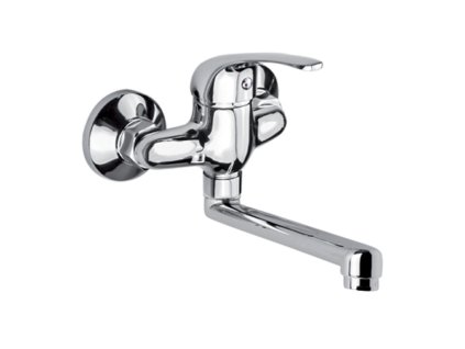 Dřezová nástěnná baterie, Lila, s ramínkem plochým rovným 160 mm, chrom (Varianta Dřezová nástěnná baterie, Lila, 150 mm, s ramínkem plochým rovným 160 mm, chrom, Hmotnost 1.21)