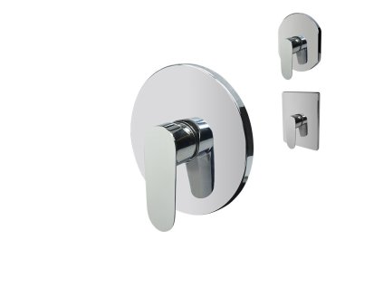 Sprchová podomítková baterie bez přepínače, Viana, Mbox (Varianta Sprchová podomítková baterie bez přepínače, Viana, Mbox, kulatý kryt, chrom, Hmotnost 1.4)