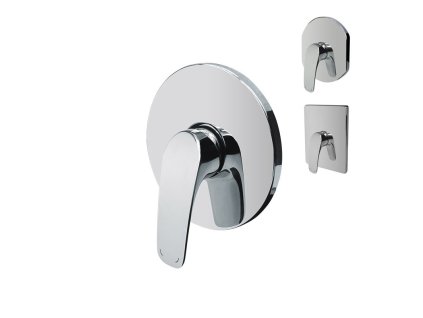 Sprchová podomítková baterie Eve, bez přepínače, Mbox, chrom (Varianta Sprchová podomítková baterie bez přepínače, Eve, Mbox, kulatý kryt, chrom, Hmotnost 1.4)