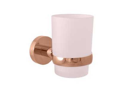 COLORADO - Koupelnový doplněk Držák kartáčků skleněný, Zlatá Růžová - lesklá COA0201ZRL, RAV Slezák