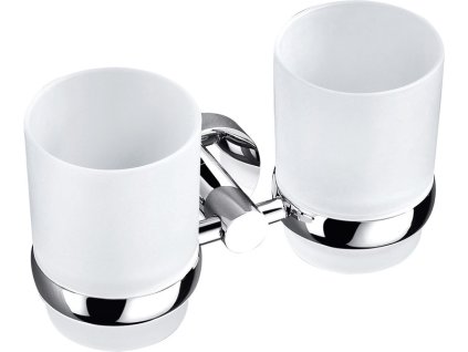 COLORADO - Koupelnový doplněk Dvojitý držák kartáčků skleněný, Chrom COA0202, RAV Slezák