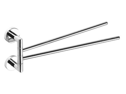 COLORADO - Koupelnový doplněk Dvojitý držák ručníků otočný 399 mm, Chrom COA0602, RAV Slezák