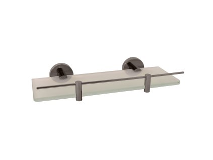 COLORADO - Koupelnový doplněk Polička skleněná 300 mm, Metal Grey - kartáčovaná COA0900/30MGK, RAV Slezák