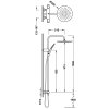 Sprchový systém TRES Over-Wall s termostatickou baterií nerez 19039314AC