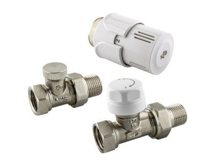 Radiator thermostatic set DN15 1 2 straight white