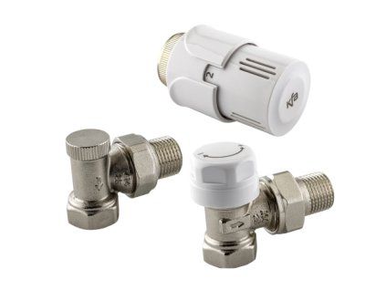 Radiator thermostatic set DN15 1 2 angle white
