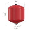 Expanzná nádoba Flamco 12l, rozmer