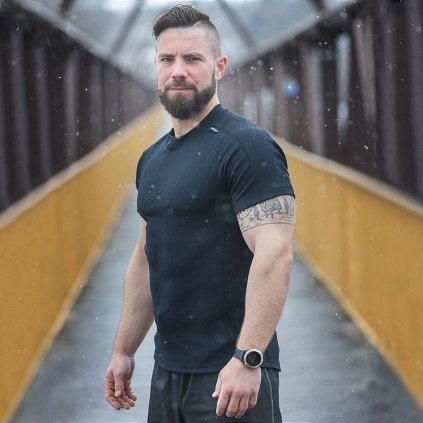 Pánské tričko RUN SHORT M černé