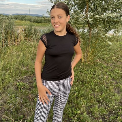 Dívčí tričko ACTIVE MESH černé