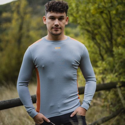 Pánské tričko DLR šedá/oranžová