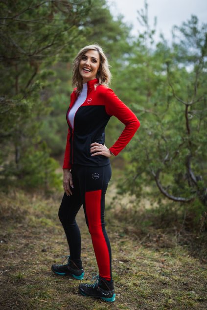 Dámske legíny ELLA čiernočervené