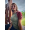Dámske tričko AURÉLIA KRR zeleno/bordové