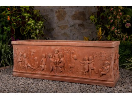 Cassetta Rettangolare con Putti Terracotta Impruneta