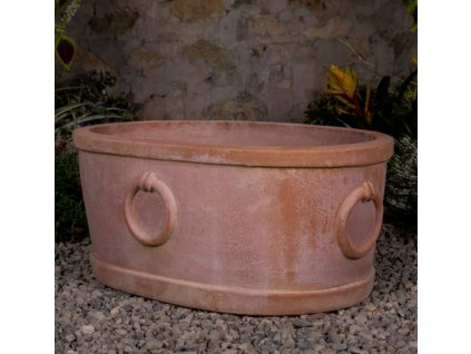 Tinozza Ovale con Anelli Terracotta Impruneta