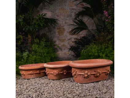 Tinozza Ovale con Frutta Terracotta Impruneta