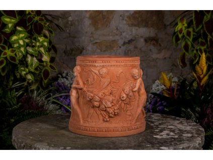 Cilindro con Putti Terracotta Impruneta