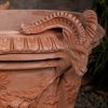 Vaso Ornato con Teste Ariete Terracotta Impruneta3