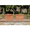 Cassetta Quadrato con Festoni Piccolo Terracotta Impruneta3
