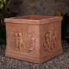 Quadrato Cassetta Putti Terracotta Impruneta2