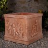 Quadrato Cassetta Putti Terracotta Impruneta