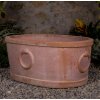 Tinozza Ovale con Anelli Terracotta Impruneta