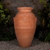 Anfora con Rosetta Terracotta Impruneta