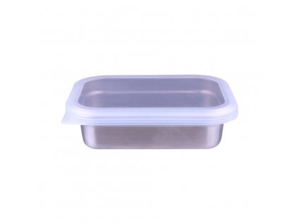 Metal lunch box with silicone lid 1