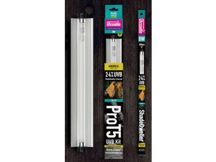Arcadia PRO T5 UVB KIT - ShadeDweller - Arboreal 2,4% UV-B + spektrum