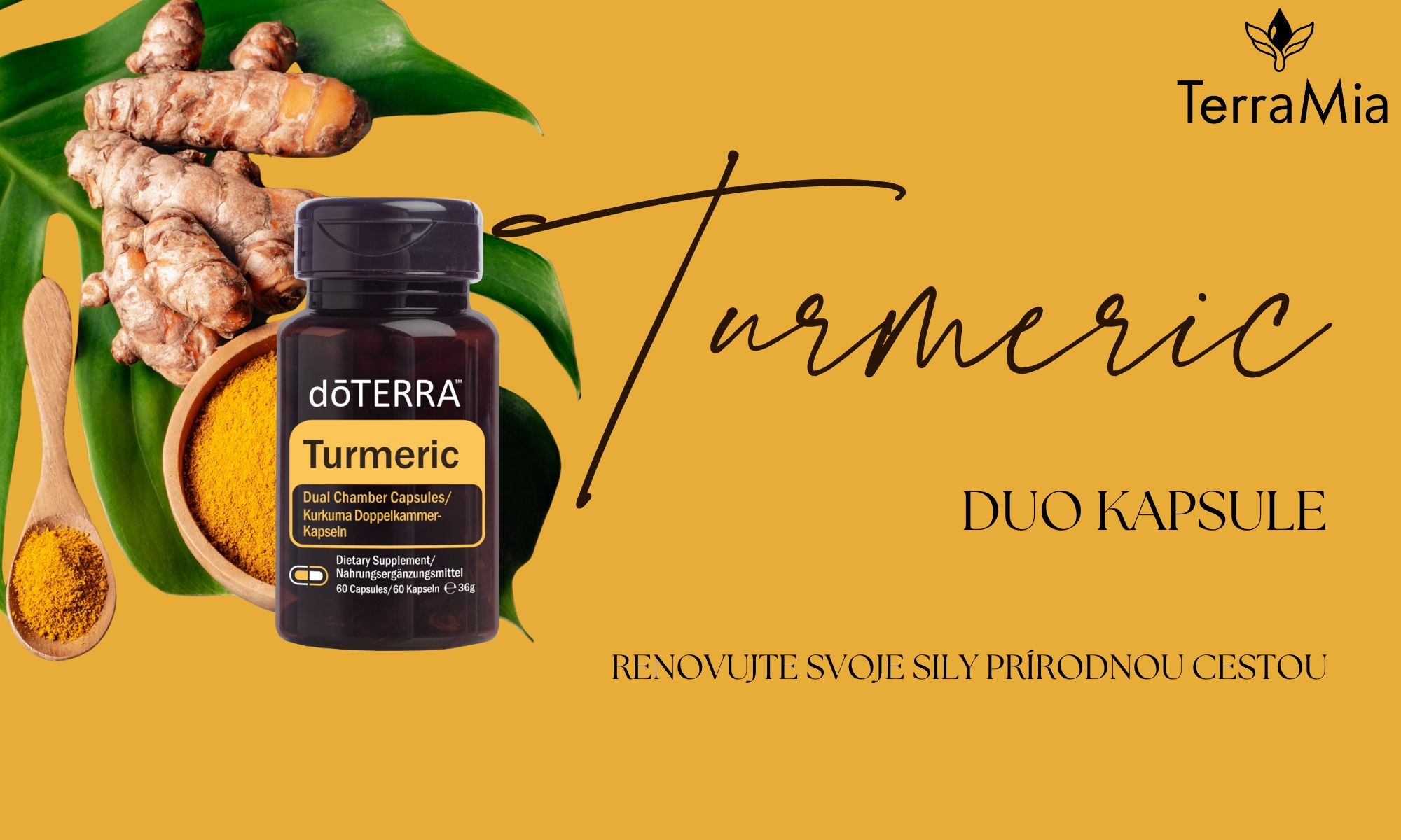 Kurkuma ako ju nepoznáte: Účinky esenciálneho oleja a extraktu v Turmeric Duo kapsulách od doTERRA