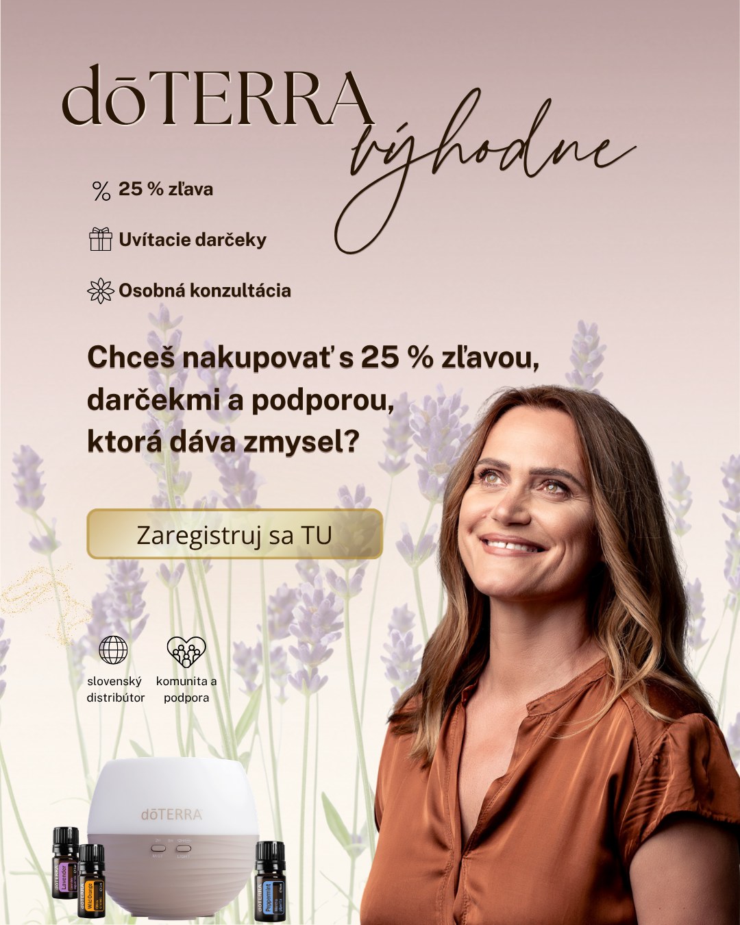 dōTERRA výhodne – zaregistruj sa a získaj 25 % zľavu