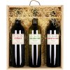 Dřevěná dárková kazeta + 3 láhve francouzského vína