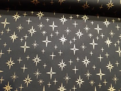 Plátno - zlaté hvězdy na temně modré