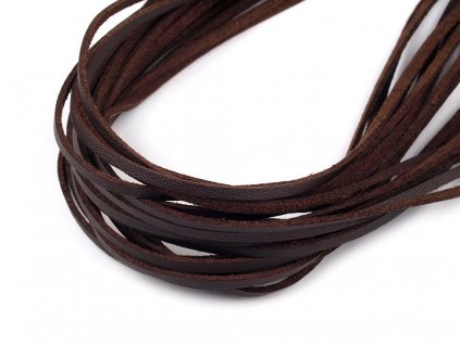 Řemínek imitace kůže - čokoládově hnědý - 2,5 mm