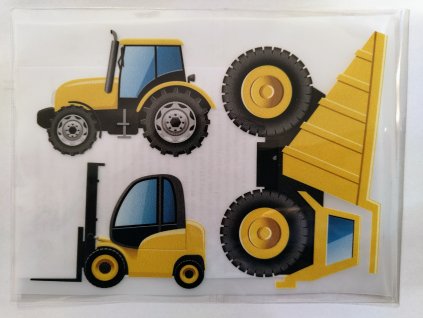 Barevná nažehlovačka - náklaďák, traktor, vysokozdvižný vozík