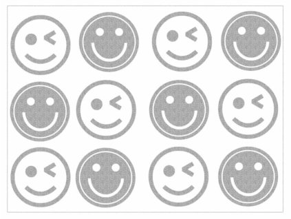 Reflexní nažehlovačka - smajlíci