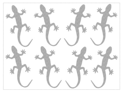 Reflexní nažehlovačka - ještěrky