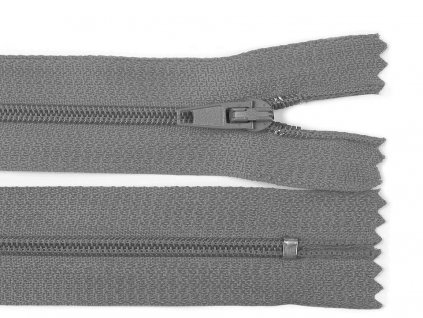 Spirálový zip ŠEDÁ - 20 cm