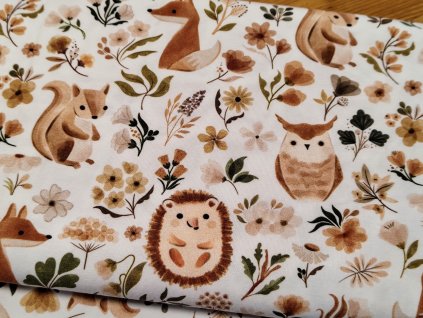 Úplet - ježek, liška, veverka