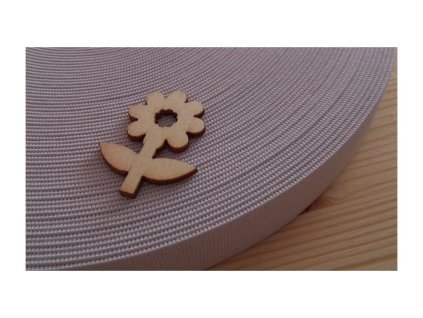 Guma plochá pletená 0,5 cm - bílá