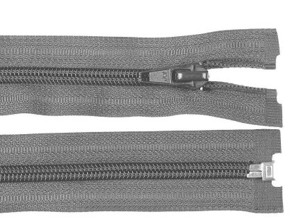 Spirálový zip No 5 délka 65 cm bundový POL - šedý
