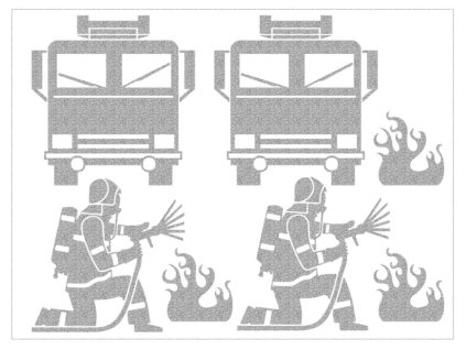 Reflexní nažehlovačka - hasiči