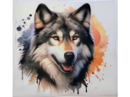 Barevná nažehlovačka - vlk