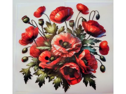 Barevná nažehlovačka - vlčí máky