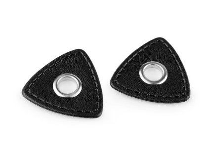 Koženkové průchodky k našití - hnědočerná