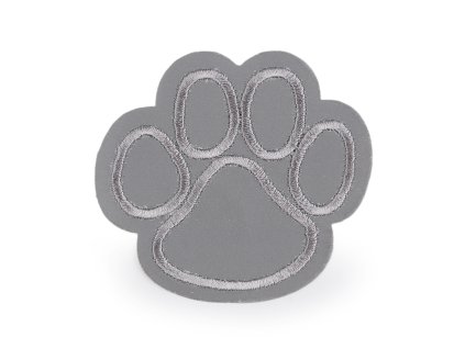 Nažehlovací ozdoba / nášivka / záplata - reflexní tlapka