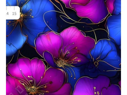 Neonové květy noci teplákovina