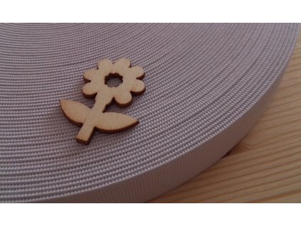 Guma plochá 3,5 cm - bílá